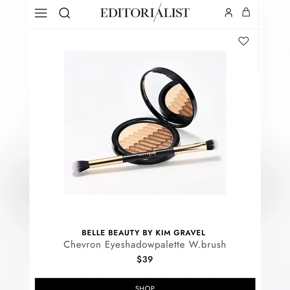 Belle Beauty by Kim Gravel - Chevron Eyeshadow Pallette w/brush
